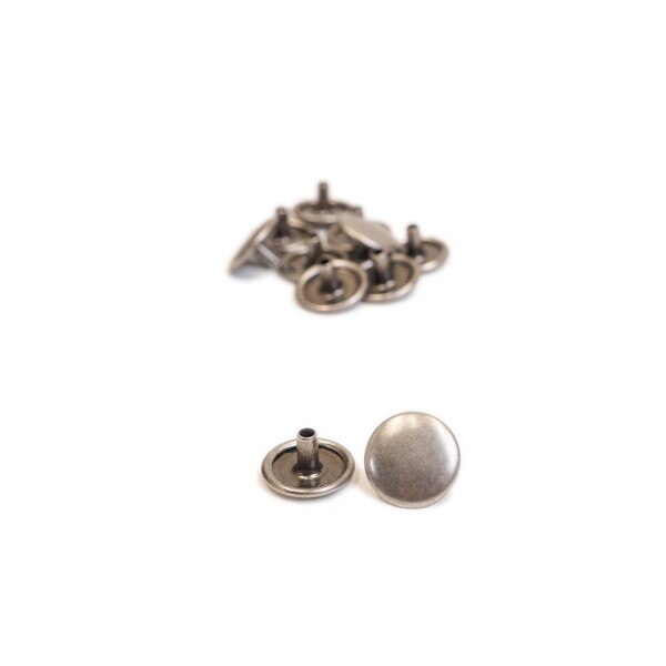 LTSP.Antique Nickel.Regular Cap.10pk.01.jpg Line 20 Snap Parts Image